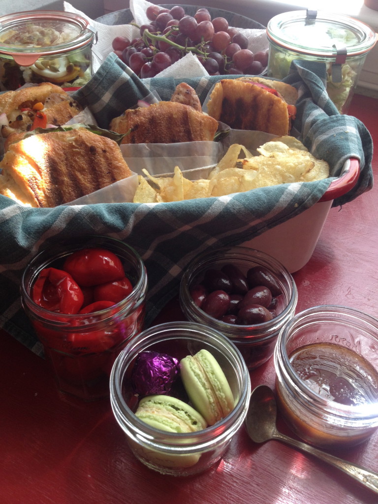 Grilled Chicken Paninis with Roasted Red Peppers and Tallegio Cheese