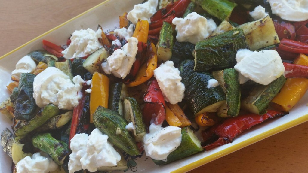 Harvest Vegetables with Fresh Burrata