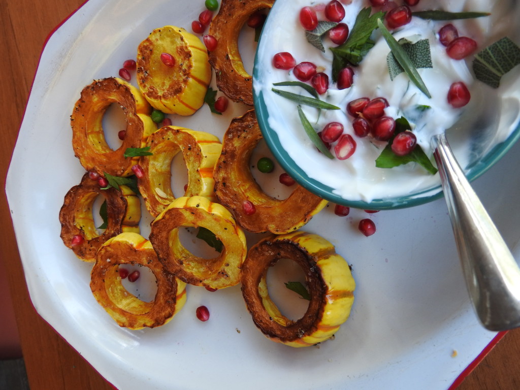 Roasted Delicata Squash Rings with Herbed Yogurt 20