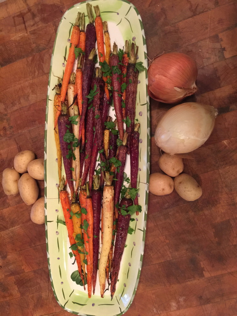 Honey-Glazed Roasted Rainbow Carrots