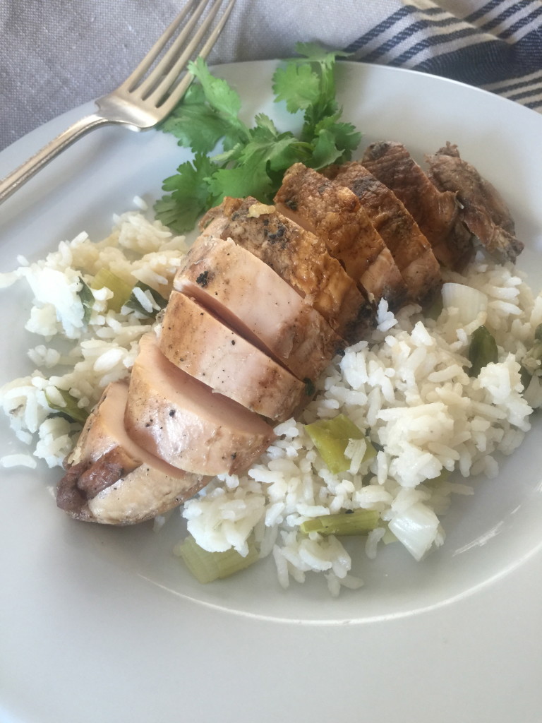 Grilled Vietnamese Chicken over Scallon Rice 6
