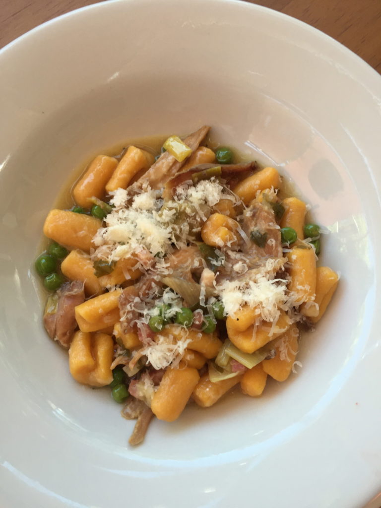 White Wine Demi-Glace Rabbit with Sweet Potato Cavatelli
